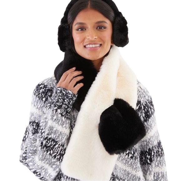 NEW Apparis Layne Faux Fur Stole & Ear Muff Bundle Set ON TREND - Picture 3 of 12